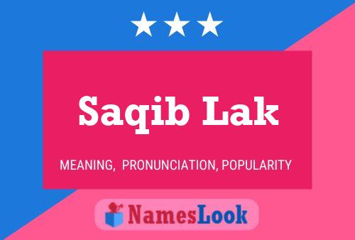 Saqib Lak Name Poster