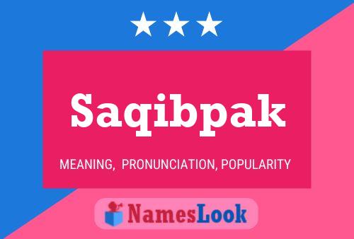 Saqibpak Name Poster