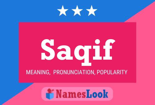 Saqif Name Poster