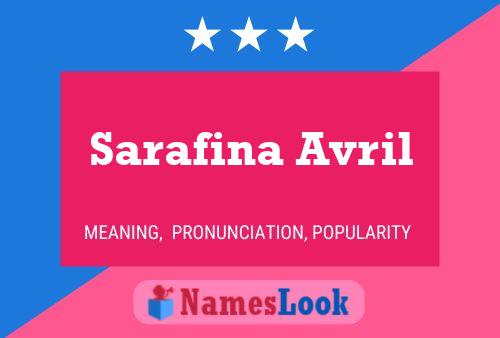 Sarafina Avril Name Poster