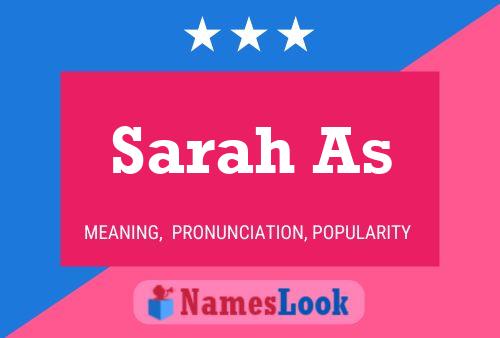 Sarah As Name Poster