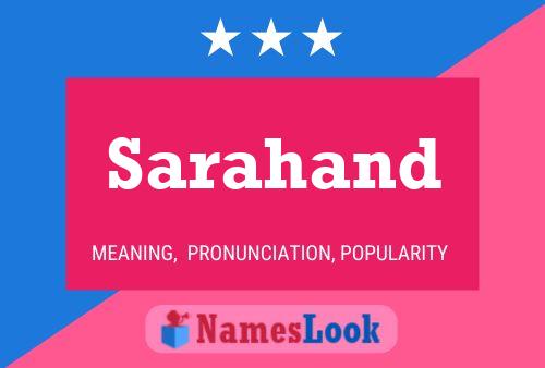 Sarahand Name Poster