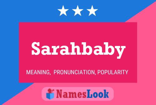 Sarahbaby Name Poster