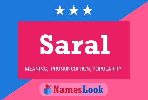 Saral Name Poster