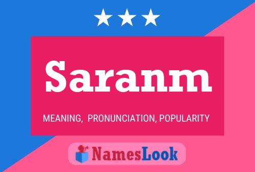 Saranm Name Poster