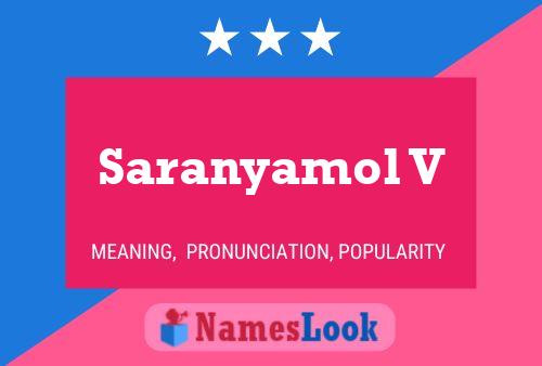 Saranyamol V Name Poster