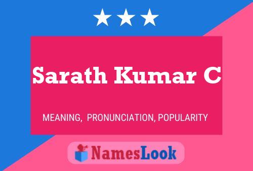 Sarath Kumar C Name Poster