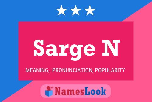 Sarge N Name Poster