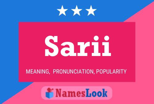 Sarii Name Poster