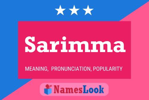 Sarimma Name Poster