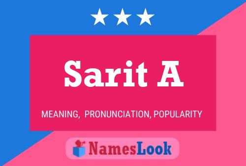 Sarit A Name Poster