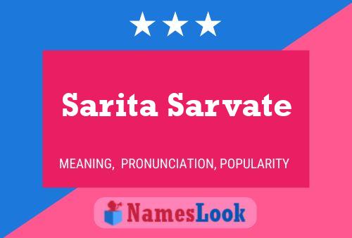 Sarita Sarvate Name Poster