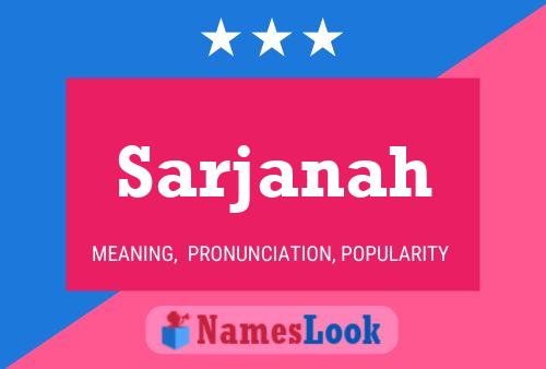 Sarjanah Name Poster