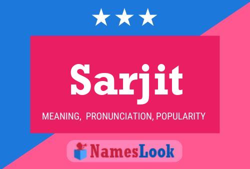 Sarjit Name Poster