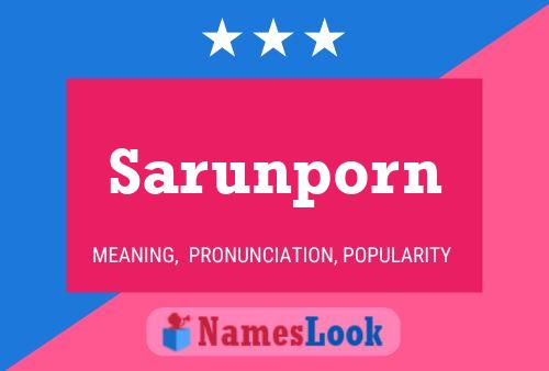 Sarunporn Name Poster