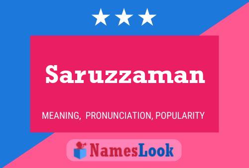 Saruzzaman Name Poster