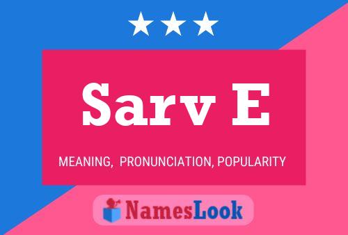 Sarv E Name Poster