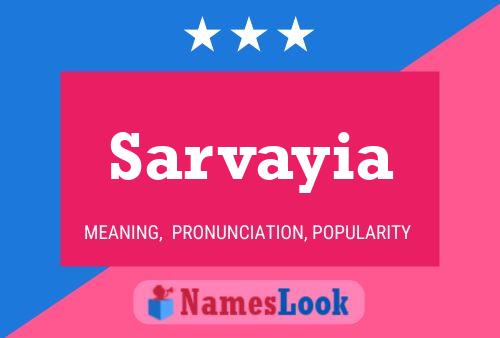 Sarvayia Name Poster