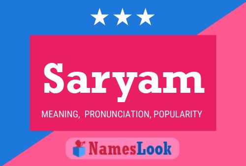 Saryam Name Poster