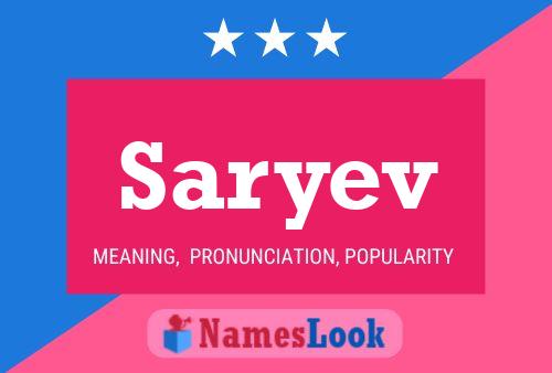 Saryev Name Poster