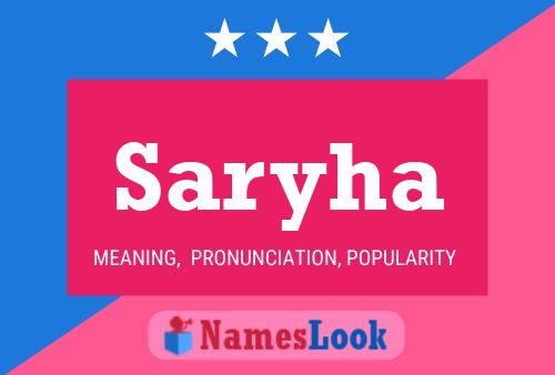 Saryha Name Poster