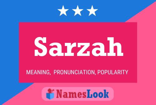 Sarzah Name Poster