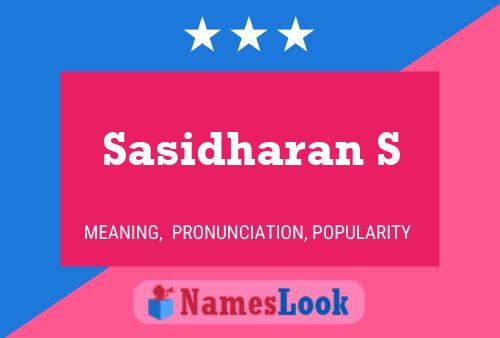 Sasidharan S Name Poster