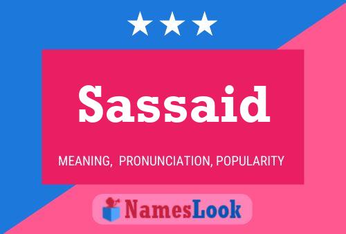 Sassaid Name Poster