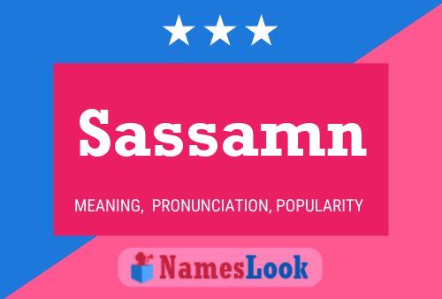 Sassamn Name Poster