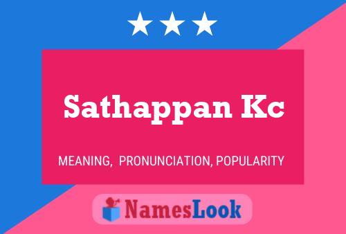 Sathappan Kc Name Poster