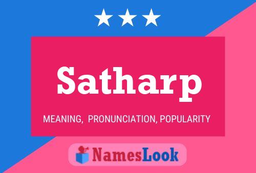 Satharp Name Poster