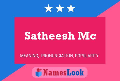 Satheesh Mc Name Poster