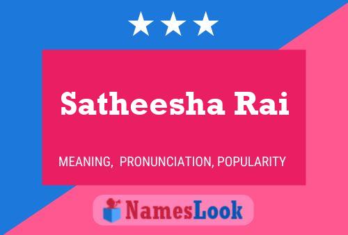 Satheesha Rai Name Poster