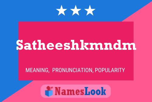 Satheeshkmndm Name Poster