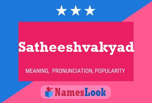 Satheeshvakyad Name Poster