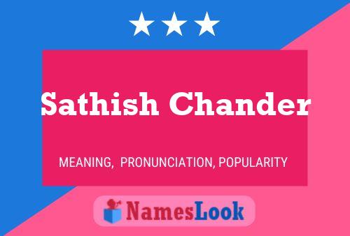 Sathish Chander Name Poster