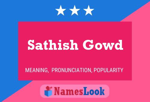 Sathish Gowd Name Poster