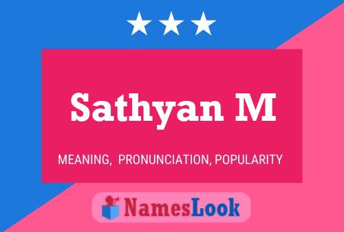 Sathyan M Name Poster