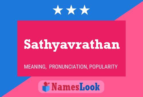 Sathyavrathan Name Poster