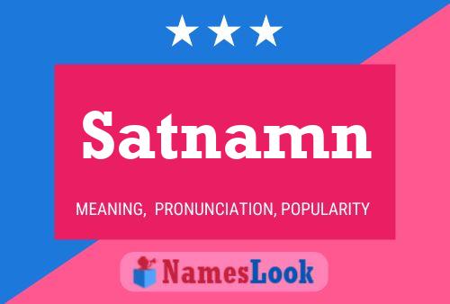 Satnamn Name Poster