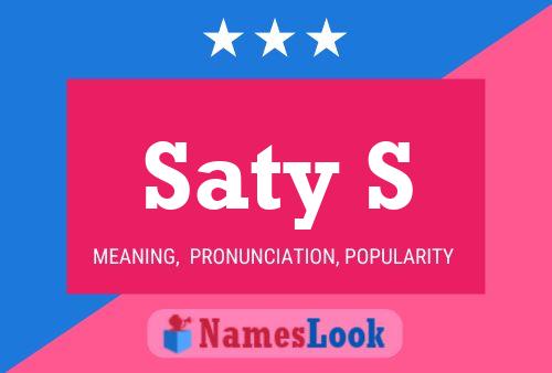 Saty S Name Poster