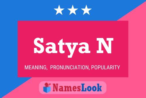 Satya N Name Poster