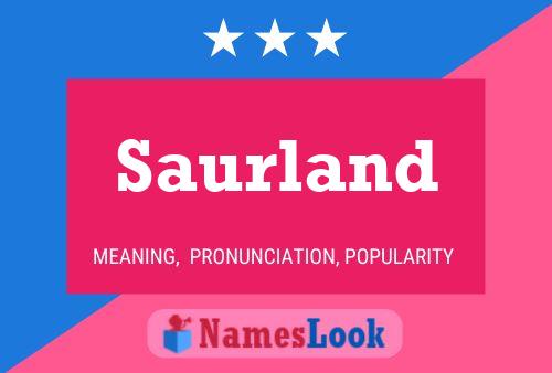 Saurland Name Poster