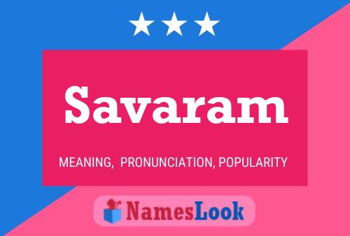 Savaram Name Poster