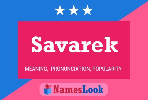 Savarek Name Poster