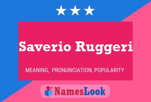 Saverio Ruggeri Name Poster