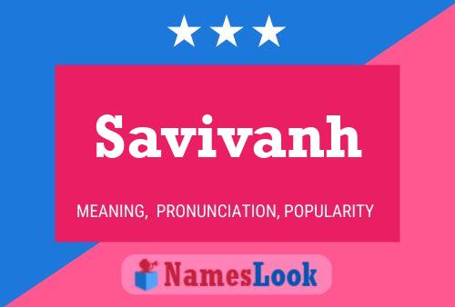 Savivanh Name Poster