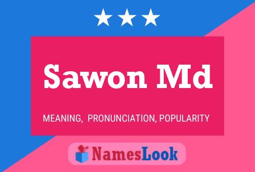 Sawon Md Name Poster