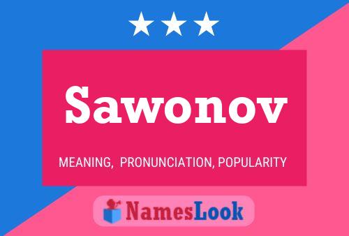 Sawonov Name Poster