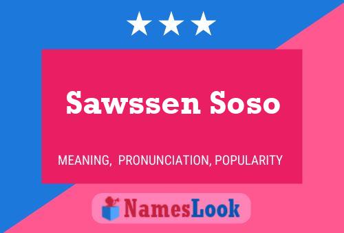 Sawssen Soso Name Poster